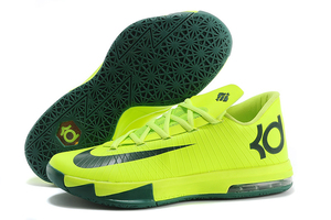 Menˊs Nike Kevin Durant Zoom KD 6 (Volt/Electric Green & Dark Green) New Sneakers