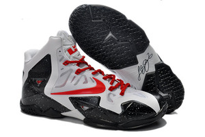 Nike LeBron James Shoes XI 11 White/Black/Red New Colors