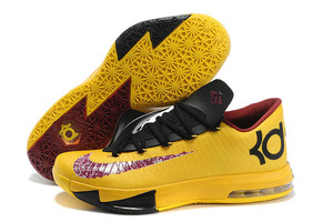 KD VI "Peanut Butter and Jelly" Basketball Shoes in Colorway:Laser Orange/Raspberry Red/Black-Gold