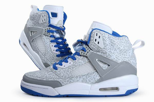 New Male Trainers With Features Grey and Blue Nike Air Spizike