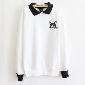 Kitten Collar Sweatshirt