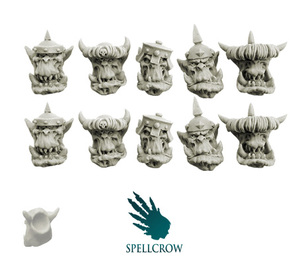 Spellcrow Armoured Orcs Heads