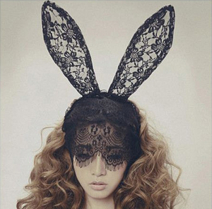 Lace Rabbit Ears Headband