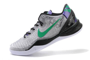 Christmas Pack Kobe Bryant 8 VIII System SS Basketball Shoes - Atomic Green/Purple/Black and Cool Grey