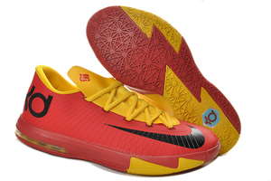 New Men Sneakers Nike Kevin Durant KD VI - Sport Red/Yellow