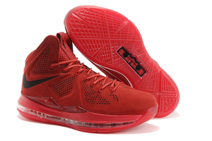 Nike Air Max Lebron X EXT "Red Suede" Elite MVP Denim Nubuck Men Shoes