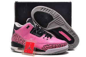 New Release Jordan 3 Female Black Pink Cement Sneakers Low Price Offer