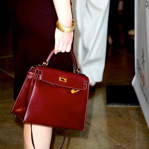 28 or 30 cm hermes kelly bag in dark red