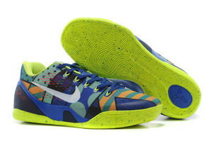 Brazil World Cup "Game Royal" with White and Venom Green New Colorway Kobe 9 Mens EM Low Top Shoes