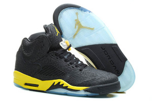 NBA Chicago Jordan 3Lab5 Retro V Yellow and Black Color Mens Sports Shoes