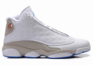 Men's Air Jordan (XIII) 13 Retro White-Grey/University Blue Shoes