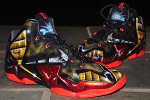 Nike LeBron 11 James Basketball Shoes"Mark 6" Ironman Customs by Dez Customz