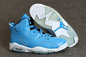 White Blue Black Female Jordan Retro 6 "Pantone" Sneakers Discount Price Sale