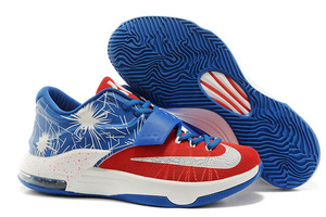 Zoom Kevin Durant 7 Nike Brand White/Royal Blue/Metallic Silver/University Red Sports Sneakers