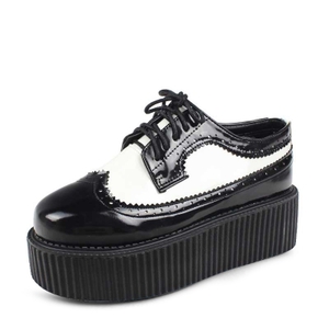 Lace-up Creeper Shoes with Wingtip