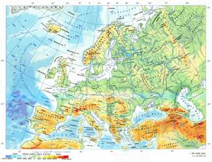 Географическая карта Европы