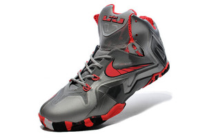 Wolf Grey Cool Grey Black with Laser Crimson King James Elite 11 Discount Sneakers - Team Pack