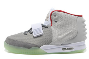 Men's Air Yeezy 2 Wolf Grey/Pure "Platinum" Glow In The Dark