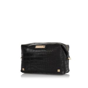 Косметичка River Island BLACK MOCK CROC MAKE UP BAG