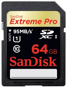 Sandisk Extreme Pro SDXC UHS Class 1 95MB/s 64GB