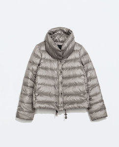 Zara Down jacket with oversized collar