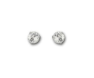 Solitaire pierced earrings