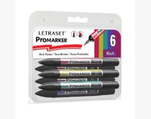 Набор маркеров насыщенных оттенков Letraset Promarker