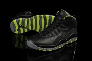 Retro X 10 Steel: Air Jordan Sneakers Venom Green - Black/Cool Grey - Anthracite For Men