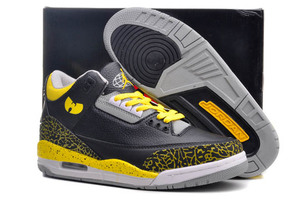 Air Retro III Michael Jordan Batman Sports Trainers in Colorway Black/Grey/Yellow - Men Size