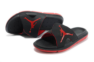 Bright Red and Black Colorways Mens Nike Jordan RCVR Slide Sandals