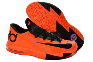 Kevin Durant 6 VI Men Sports Shoes - Total Orange/Black Online