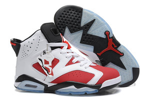 Nike Air Retro 6 Jordan Sports Shoes for Women Color White/Black "Carmine"