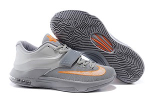 Orange/Silver/Wolf Grey Mens Nike KD 7 "Texas Longhorns" PE Basketball Sneakers