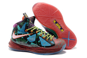 Nike Air Max Lebron 10 "MVP" Multi Color Womens Size Basketball Shoe