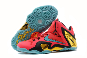 "Hero" - King LeBron James 11 PS Elite Laser Crimson with Turbo Green/Black Colorway Mens Basketball Sneakers