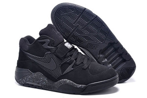 Mens Low-Top Nike Air Force 180 Triple Black Barkley Training Sneaker