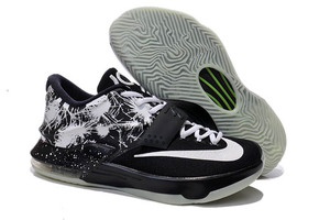 Nike Zoom KD VII Fireworks Black/White Glowing in the Dark Basketball Sneakers