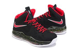 "Miami Heat" Air Max Lebron X EXT King LeBron James NBA Kicks Black Suede PE Basketball Sneakers