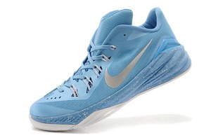 Mens Light Blue/Silver and White Colorway Low Nike Hyperdunk 2014 XDR Sports Sneakers