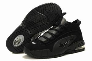 nike basketball shoes air penny 1 all black colorways