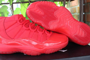 All Red Mens NBA Nike Jordan Retro XI 11 Trainers "Red October"