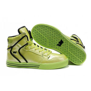 Supra Shoes Vaider Neon Green TUF High Tops