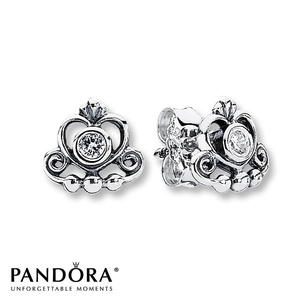 Pandora crown earrings