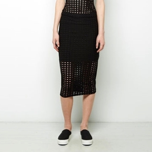 alexander wang circular hole midi skirt