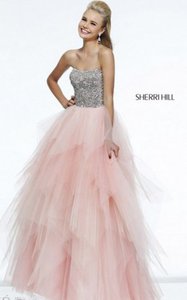 Strapless Designer Sherri Hill 2015 Dress Blush 11085