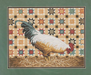 Patchwork Rooster Counted Cross Stitch Kit Shelly Triplett Dimensions