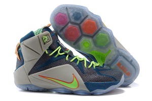 Nike LeBron 12 XII Titanium/Electric Green/Metallic Silver and R