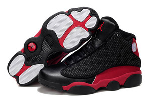 Men Air Jordan Retro 13 2013 Release - Black/Varsity Red Shoes 2