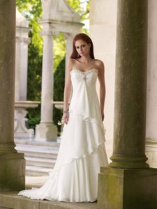 A-line Sleeveless Fitted Wedding Dresses