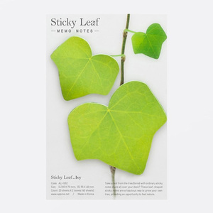 Самоклеющийся блокнот 'Sticky Leaf Ivy' - Green M